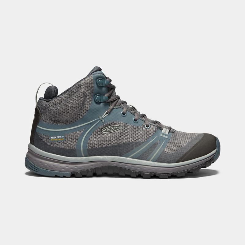 Keen Terradora Waterproof Mid Womens Hiking Boots Grey/Blue Online Sale (9812-SZVCR)